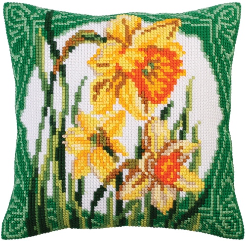 RTO > Narcissus - Collection D'Art Stamped Needlepoint Cushion  15.75X15.75: A Cherry On Top