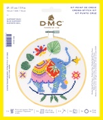 Elephant (14 Count) - DMC Stitch Kit 6" Diameter