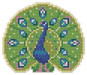 Peacock - Collection D'Art Diamond Painting Magnet Kit 5.5"X4.75"