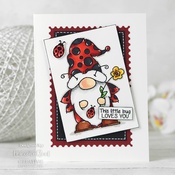 Singles Ladybird Gnome - Woodware Clear Stamps 4"X6"