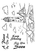 001 Lighthouse - The Card Hut Clear Stamps 6"X4" By Dennis Lewan