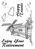 002 Windmill - The Card Hut Clear Stamps 6"X4" By Dennis Lewan