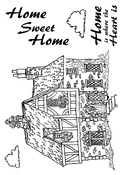 003 Tudor House - The Card Hut Clear Stamps 6"X4" By Dennis Lewan