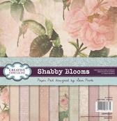Shabby Blooms - Creative Expressions Paper Pad 8"X8" 24/Pkg By Sam Poole