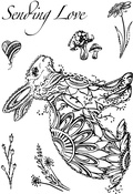 Doodle Bunny - Creative Expressions Designer Boutique Clear Stamp 6"X4"