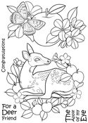 Flora And Fauna - Doe - The Card Hut Clear Stamps 8"X6" By Charlotte Eleanor