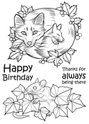 Flora And Fauna - Fox And Mouse - The Card Hut Clear Stamps 8"X6" By Charlotte Eleanor