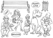 Pets - Puppy Love - The Card Hut Clear Stamps 4"X6" By Mark Bardsley
