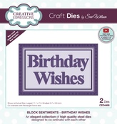 Block Sentiments- Birthday Wishes - Creative Expressions Craft Dies By Sue Wilson
