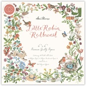 Little Robin Redbreast - Craft Consortium Double-Sided Paper Pad 6"X6" 40/Pkg