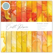 Ink Drops - Sunset, 20 Designs - Craft Consortium Double-Sided Paper Pad 6"X6" 40/Pkg