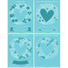 A Little Note Set of 4 Coordinating Stencils - Honey Bee Stamps