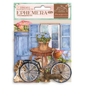 Bicycle & Flowers Adhesive Ephemera - Create Happiness Welcome Home - Stamperia - PRE ORDER