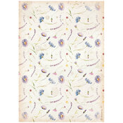Blue Flowers Rice Paper - Create Happiness Welcome Home - Stamperia