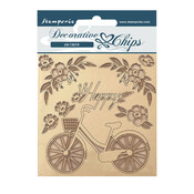 Bicycle Decorative Chips - Create Happiness Welcome Home - Stamperia