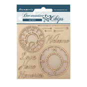 Clocks Decorative Chips - Create Happiness Welcome Home - Stamperia