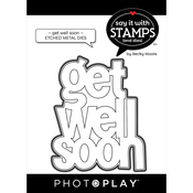 Get Well Soon Large Phrase Die - Photoplay