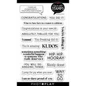 Inside Out: Congratulations Clear Stamps - Photoplay - PRE ORDER