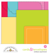 Rainbow Assortment Cards & Envelopes - Doodlebug
