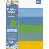 Nature's Garden Delightful Daisies Luxury Linen Card Pack - Crafter's Companion