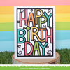 Giant Outlined Happy Birthday: Portrait Lawn Cuts - Lawn Fawn