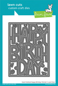 Giant Outlined Happy Birthday: Portrait Lawn Cuts - Lawn Fawn