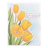 Wonderful Tulips Four Petal Glimmer Hot Foil Plate & Die - Spellbinders