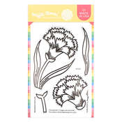 Sketched Carnation Stamp Set - Waffle Flower Crafts