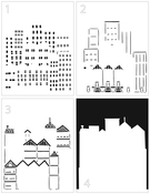 Layered Cityscape Buildings A2 Stencils - The Crafters Workshop