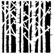 Birch Trees 6x6 Stencil - The Crafters Workshop