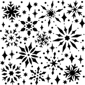 Snowflake Sparkles 6x6 Stencil - The Crafters Workshop