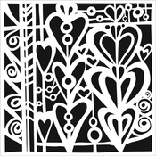 Connected Hearts 12x12 Stencil - The Crafters Workshop - PRE ORDER