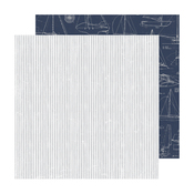 Gray Stripes Paper - Set Sail - Heidi Swapp