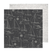Sailboats Black Paper - Set Sail - Heidi Swapp