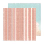 Canvas Stripes Peach Paper - Set Sail - Heidi Swapp