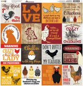Chicken Life 12x12 Sticker Sheet - Reminisce