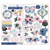 Spring Abstract Chipboard Stickers - Prima