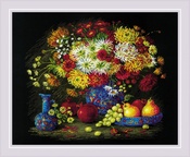 Still Life With Chrysanthemums (14 Ct) - RIOLIS Counted Cross Stitch Kit 19.75"X15.75"