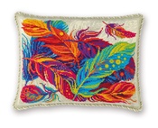 Feathers (10 Count) - RIOLIS Counted Cross Stitch Cushion Kit 15.75"X11.75"