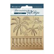 Palms Decorative Chips - Blue Dream - Stamperia