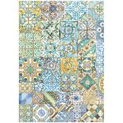 Tiles Rice Paper - Blue Dream - Stamperia