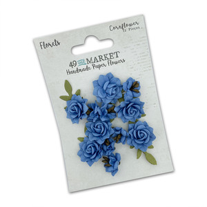 Cornflower Florets Paper Flowers - 49 And Market