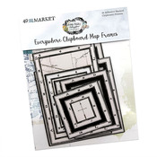 Vintage Artistry Everywhere Chipboard Map Frames - 49 and Market