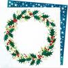 Holly Wreath Paper - Peppermint Kisses - Vicki Boutin