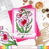 Sketched Sweet Pea Coloring Stencil - Waffle Flower Crafts