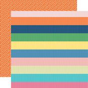 Scrapbooking Stripes Paper - Happy Crafting - Carta Bella