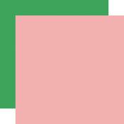 Pink / Green Coordinating Solid Paper - Happy Crafting - Carta Bella