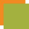 Green / Dark Orange Coordinating Solid Paper - Dino-mite - Echo Park