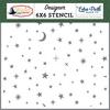 Magical Night Sky Stencil - Wizards And Company - Echo Park