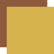 Yellow - Brown Coordinating Solid Paper - Little Explorer - Echo Park